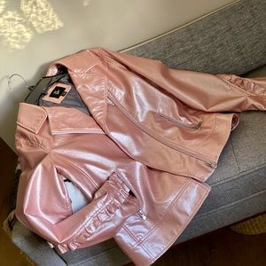 Girls Vegan Leather Moto Jacket